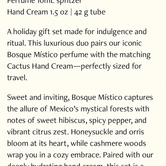 Nopalera Bosque Mistico Spray and Hand Cream Set - Picture 4 of 7